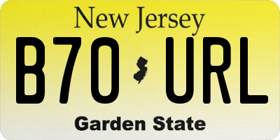 NJ license plate B70URL