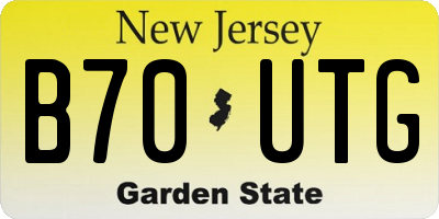 NJ license plate B70UTG