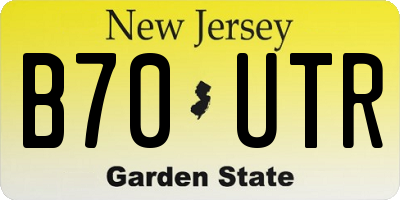 NJ license plate B70UTR