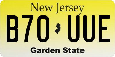 NJ license plate B70UUE