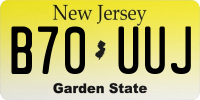 NJ license plate B70UUJ