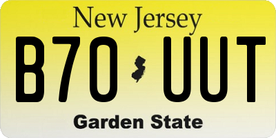 NJ license plate B70UUT