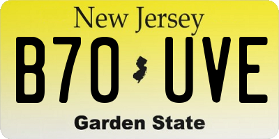 NJ license plate B70UVE