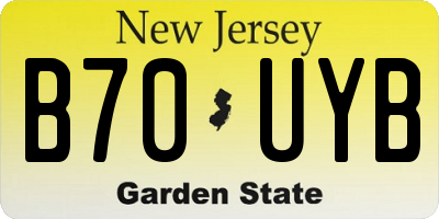 NJ license plate B70UYB