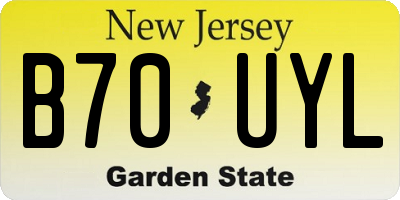 NJ license plate B70UYL