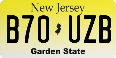 NJ license plate B70UZB