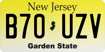 NJ license plate B70UZV