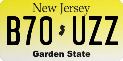 NJ license plate B70UZZ