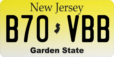 NJ license plate B70VBB