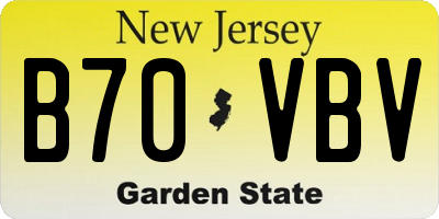NJ license plate B70VBV