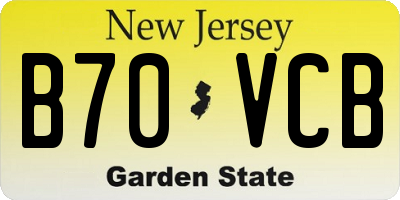 NJ license plate B70VCB