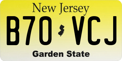 NJ license plate B70VCJ
