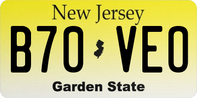 NJ license plate B70VEO