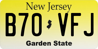 NJ license plate B70VFJ