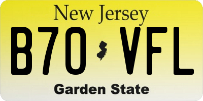 NJ license plate B70VFL