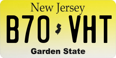 NJ license plate B70VHT