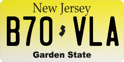 NJ license plate B70VLA