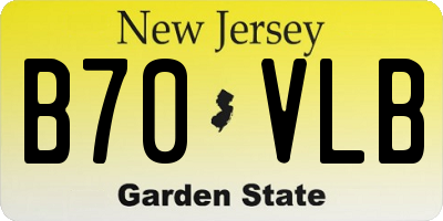 NJ license plate B70VLB