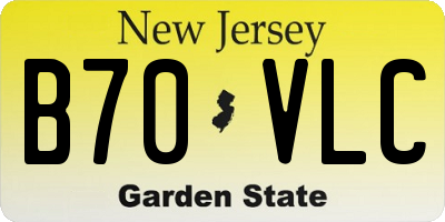 NJ license plate B70VLC