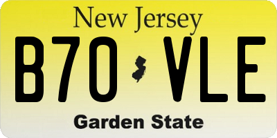 NJ license plate B70VLE