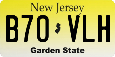 NJ license plate B70VLH