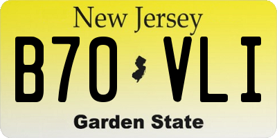 NJ license plate B70VLI