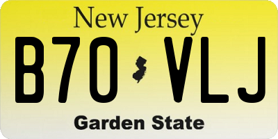 NJ license plate B70VLJ