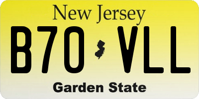 NJ license plate B70VLL
