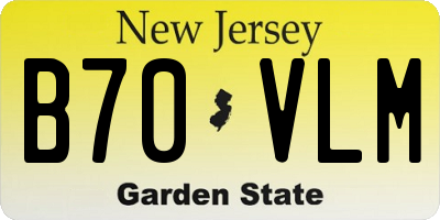 NJ license plate B70VLM