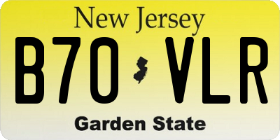 NJ license plate B70VLR