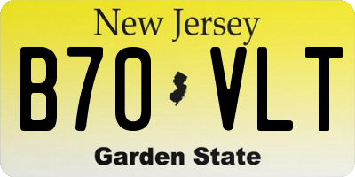 NJ license plate B70VLT