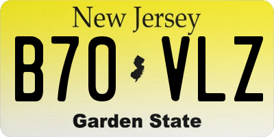 NJ license plate B70VLZ