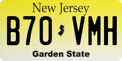 NJ license plate B70VMH