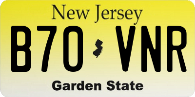 NJ license plate B70VNR