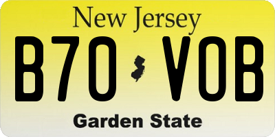 NJ license plate B70VOB