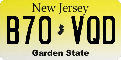 NJ license plate B70VQD