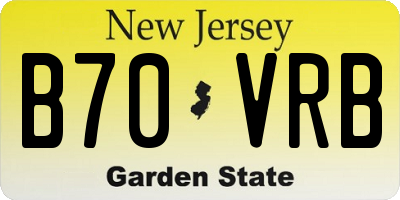NJ license plate B70VRB