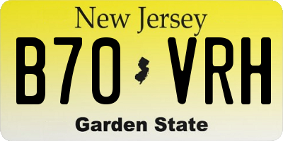 NJ license plate B70VRH