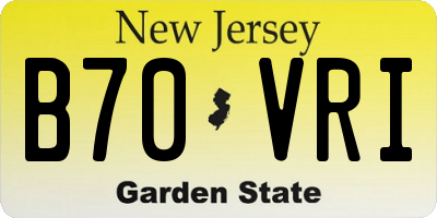 NJ license plate B70VRI