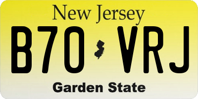NJ license plate B70VRJ