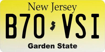 NJ license plate B70VSI