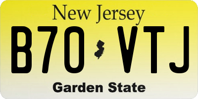 NJ license plate B70VTJ