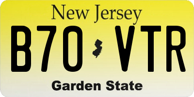 NJ license plate B70VTR
