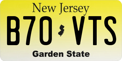 NJ license plate B70VTS