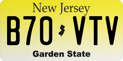 NJ license plate B70VTV