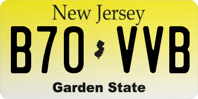 NJ license plate B70VVB