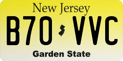 NJ license plate B70VVC