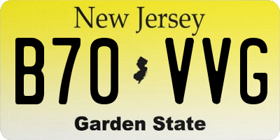 NJ license plate B70VVG