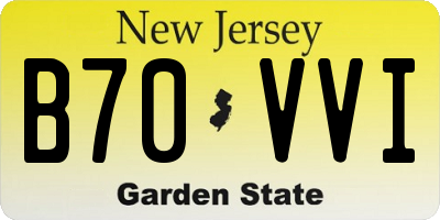 NJ license plate B70VVI