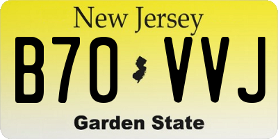 NJ license plate B70VVJ